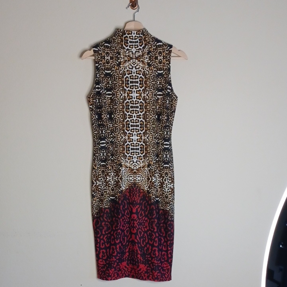 Venus Leopard Print Sleeveless Dress Size S